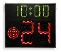Tablero electrnico deportivo de los 24 segundos y cronmetro aprobado por la FIBA de 1 CARA, Marcador de 24 segundos 